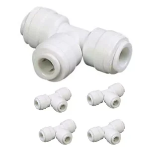 Tee Fitting 1--4 x 1--4 all John Guest Style Quick Connect 5pcs.Reverse Osmosis